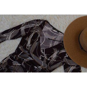 Vintage Poly/Spandex Wrap Dress by Alyn PAIGE NEW YORK size 5 |‎ 26 waist